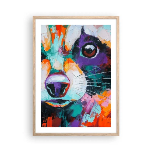 Poster în ramă de stejar deschis - Doar emoții bune - 50x70 cm