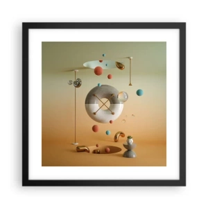 Poster în ramă neagră - Orice se poate întâmpla - 40x40 cm
