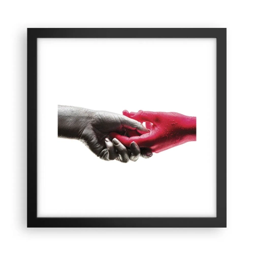 Poster în ramă neagră - Împreună, deși diferiți - 30x30 cm