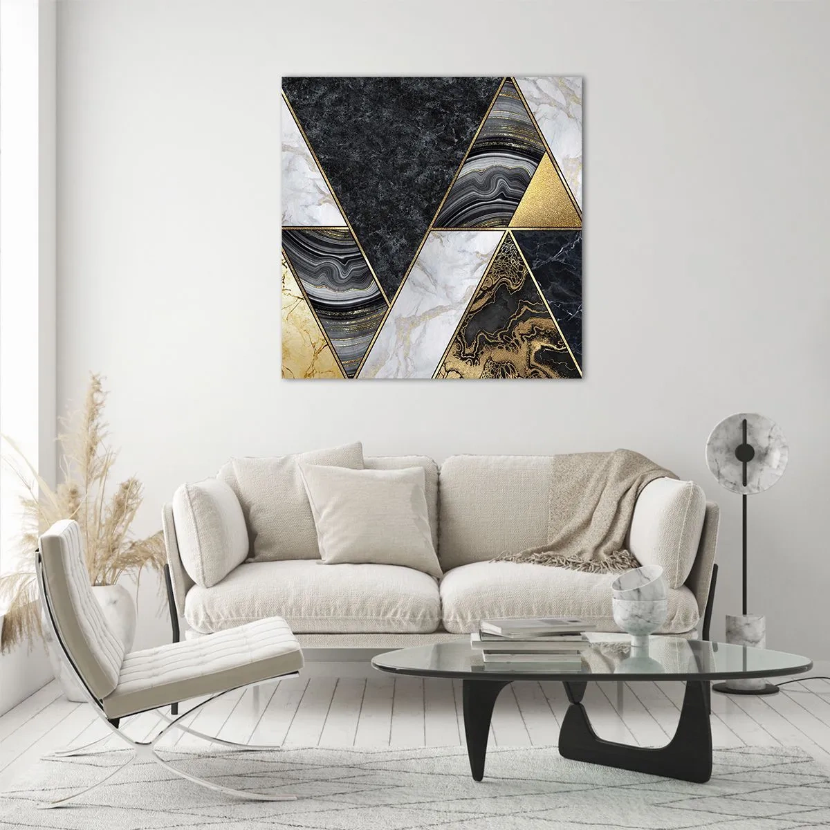 Tablou pe sticlă - Piatră cu piatră - 50x50 cm