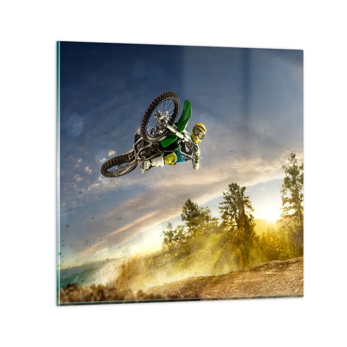 Tablou pe sticlă - Porniți emoțiile! - 60x60 cm