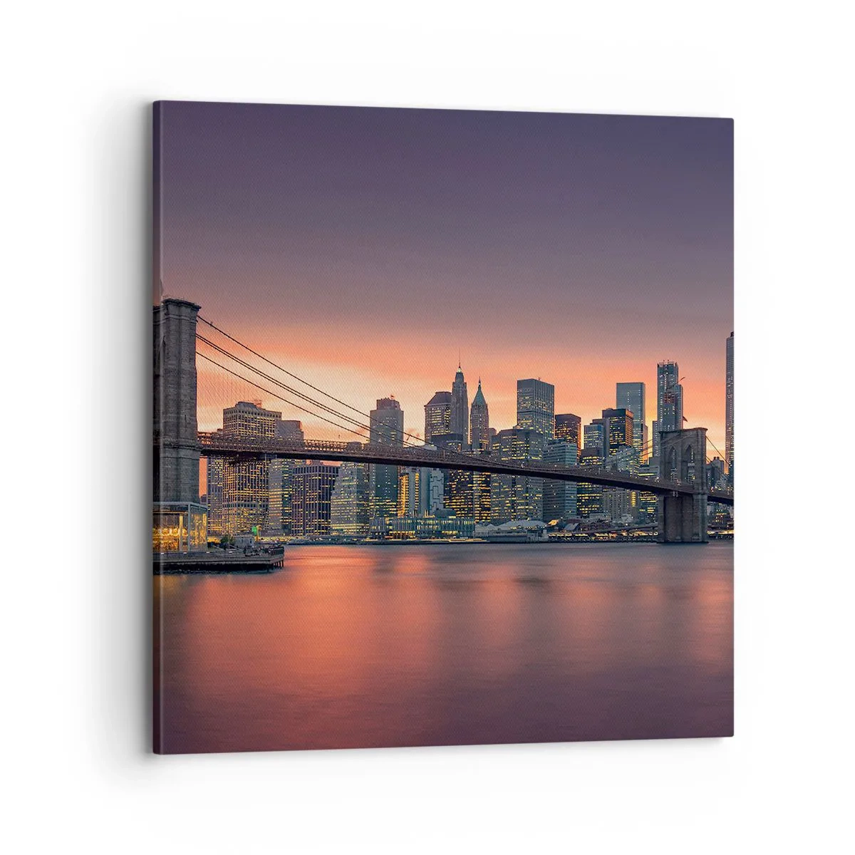 Tablou pe pânză - Scufundate în tăcerea liliachie - 70x70 cm