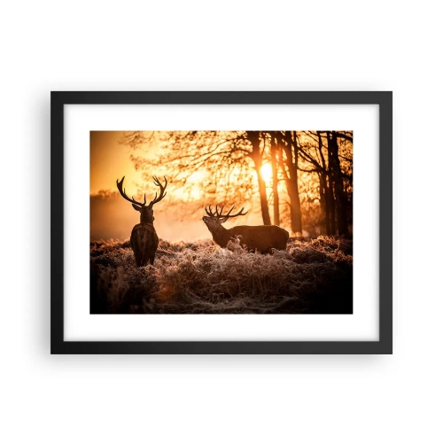 Poster în ramă neagră - Visul unui vânător - 40x30 cm