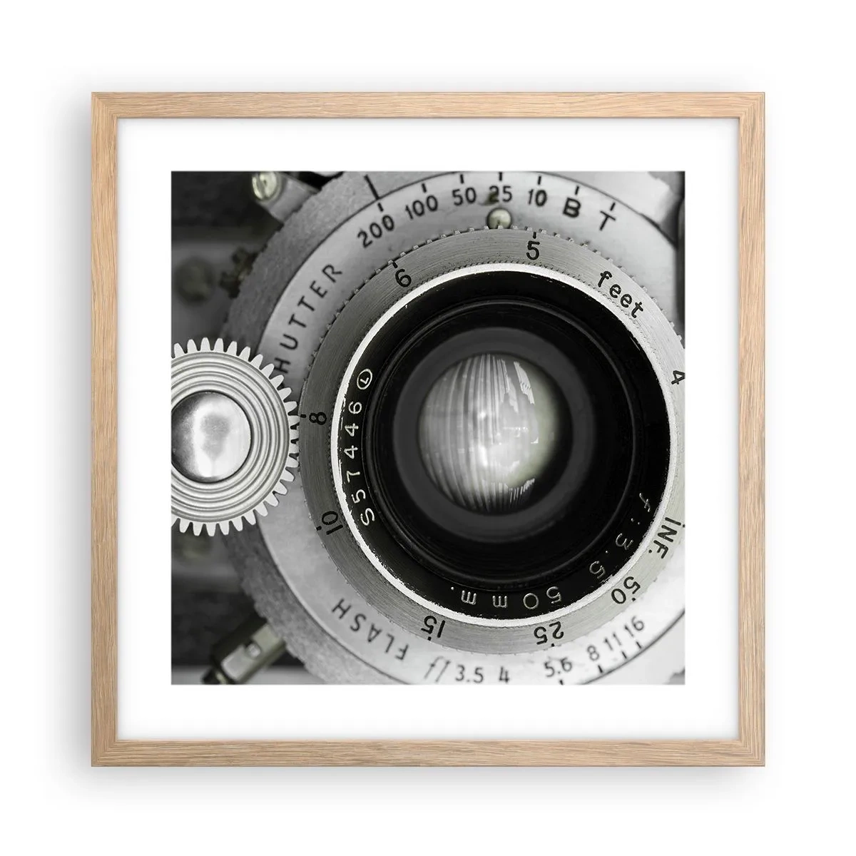 Poster în ramă de stejar deschis - Povestea de la Hollywood - 40x40 cm