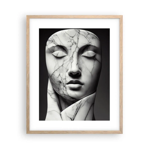 Poster în ramă de stejar deschis - Forme de marmură - 40x50 cm