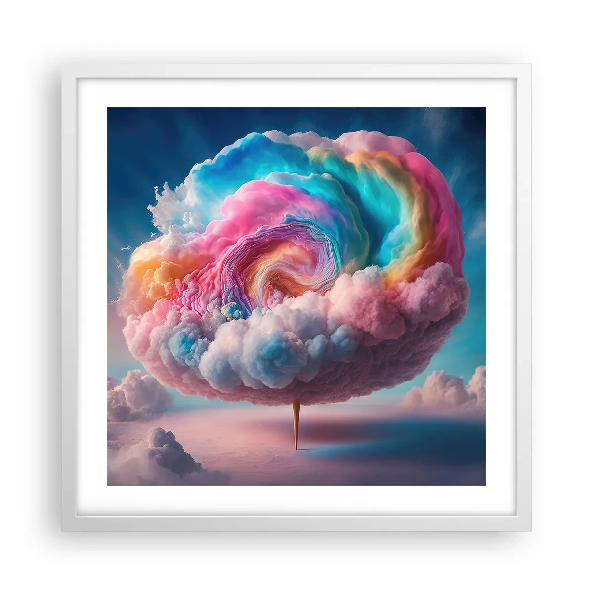 Poster în ramă albă - Visul unui parc de distracții - 50x50 cm