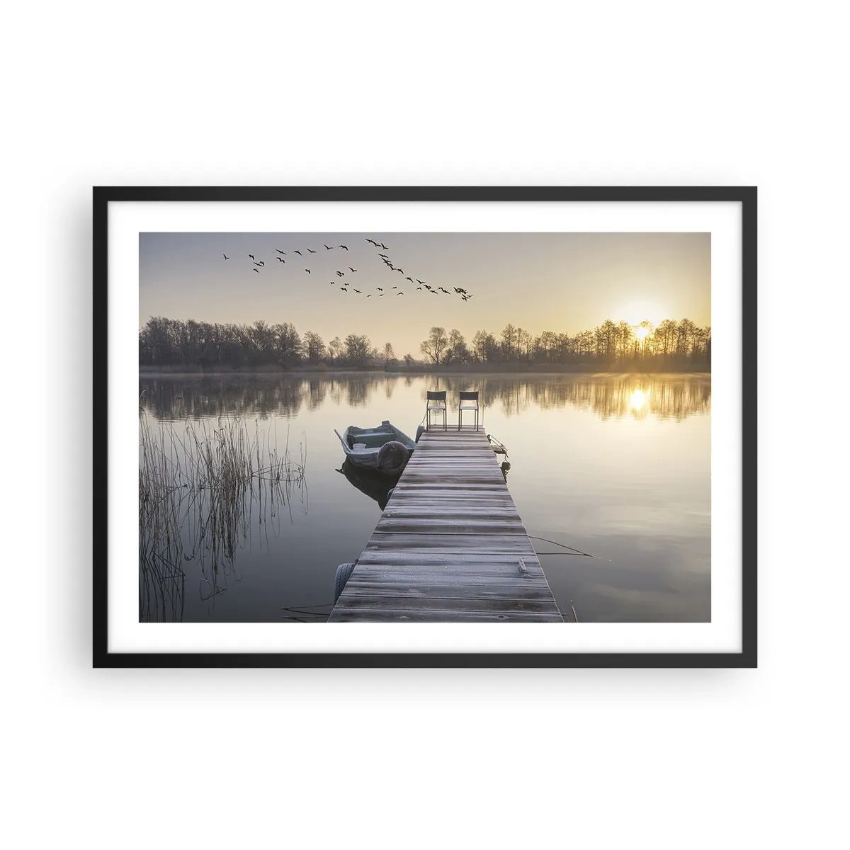Poster în ramă neagră - O să mă întorc în curând - 70x50 cm