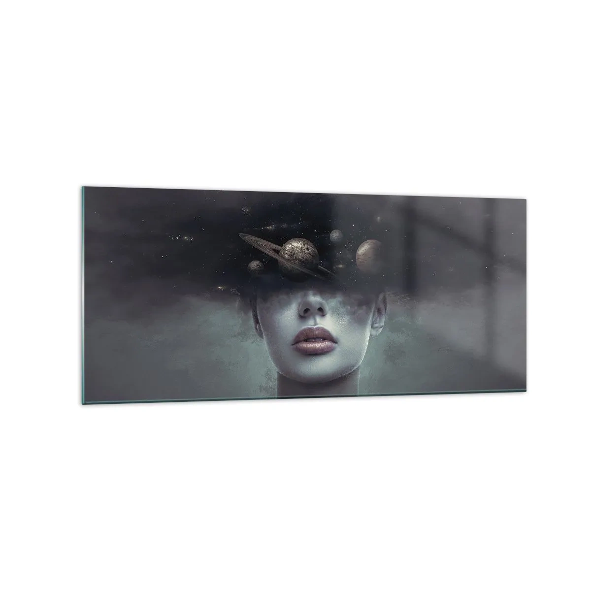 Tablou pe sticlă - Și planetele o iau razna... - 120x50 cm