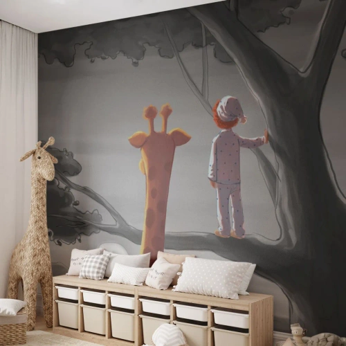 Tapet Standard Eco - Acest lucru se întâmplă cu adevărat - Girafă, Pentru copii, Vis - 500x350 cm