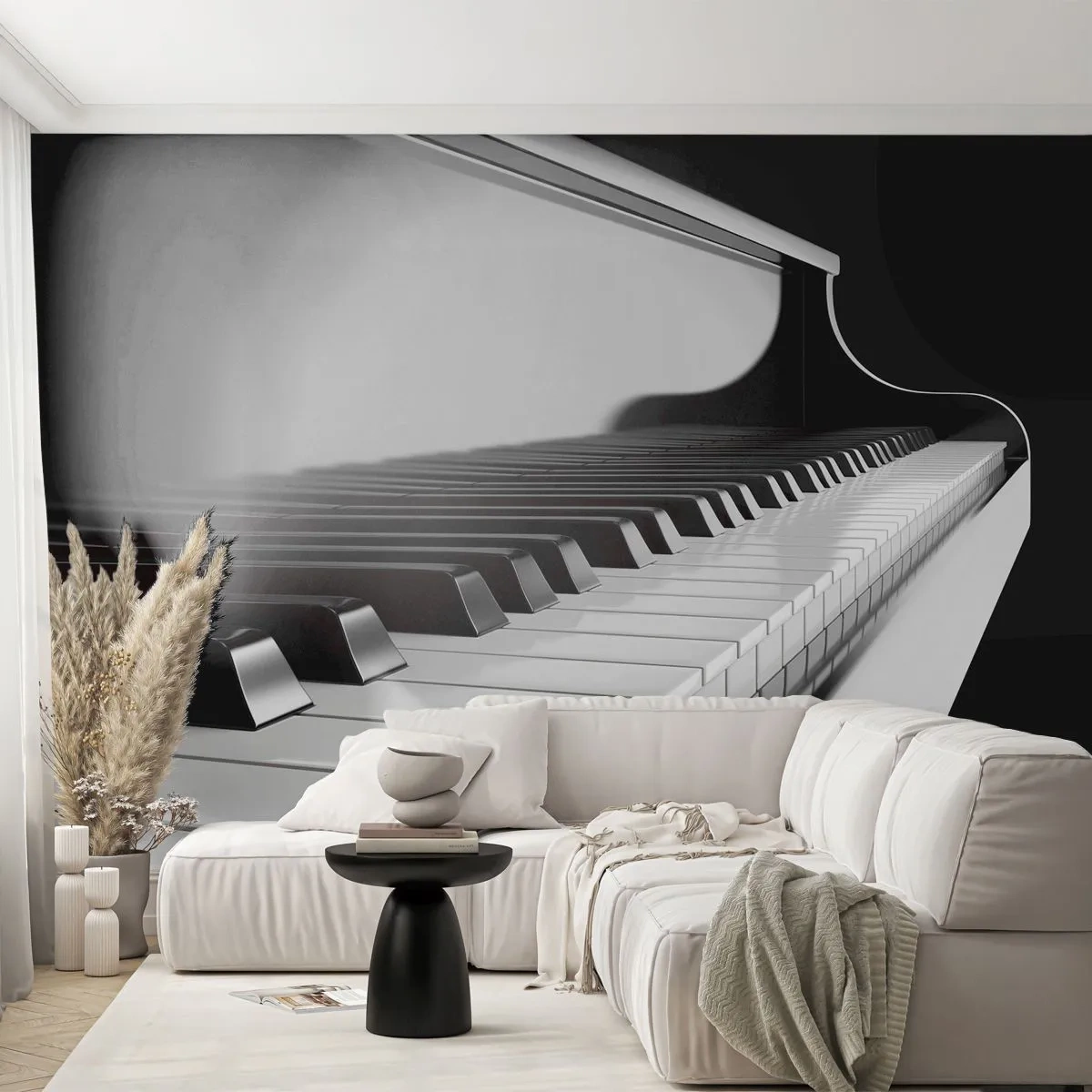 Tapet Premium Canvas - Armonia formelor și a culorilor - Pian, Pian, Muzică - 100x70 cm