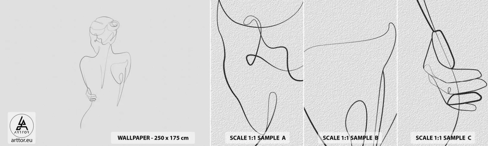 Mostră tapet autocolant Deluxe Sticker - Muzica corpului - Grafică, Corp, Bucată - 100x30 cm