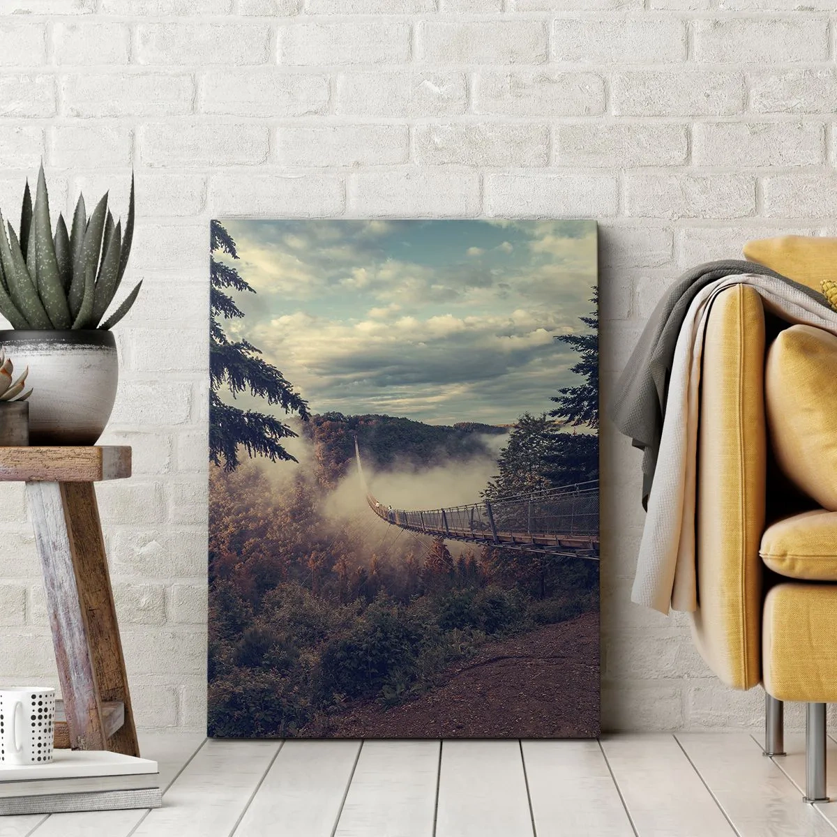 Tablou pe pânză - Deasupra pădurii de toamnă - 55x100 cm