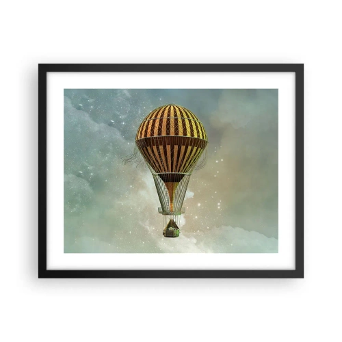 Poster în ramă neagră - Zboruri de pionierat - 50x40 cm