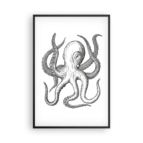 Poster în ramă neagră - Dansând cu valurile - 61x91 cm