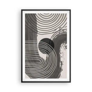 Poster în ramă neagră - Ovalul câștigă - 61x91 cm