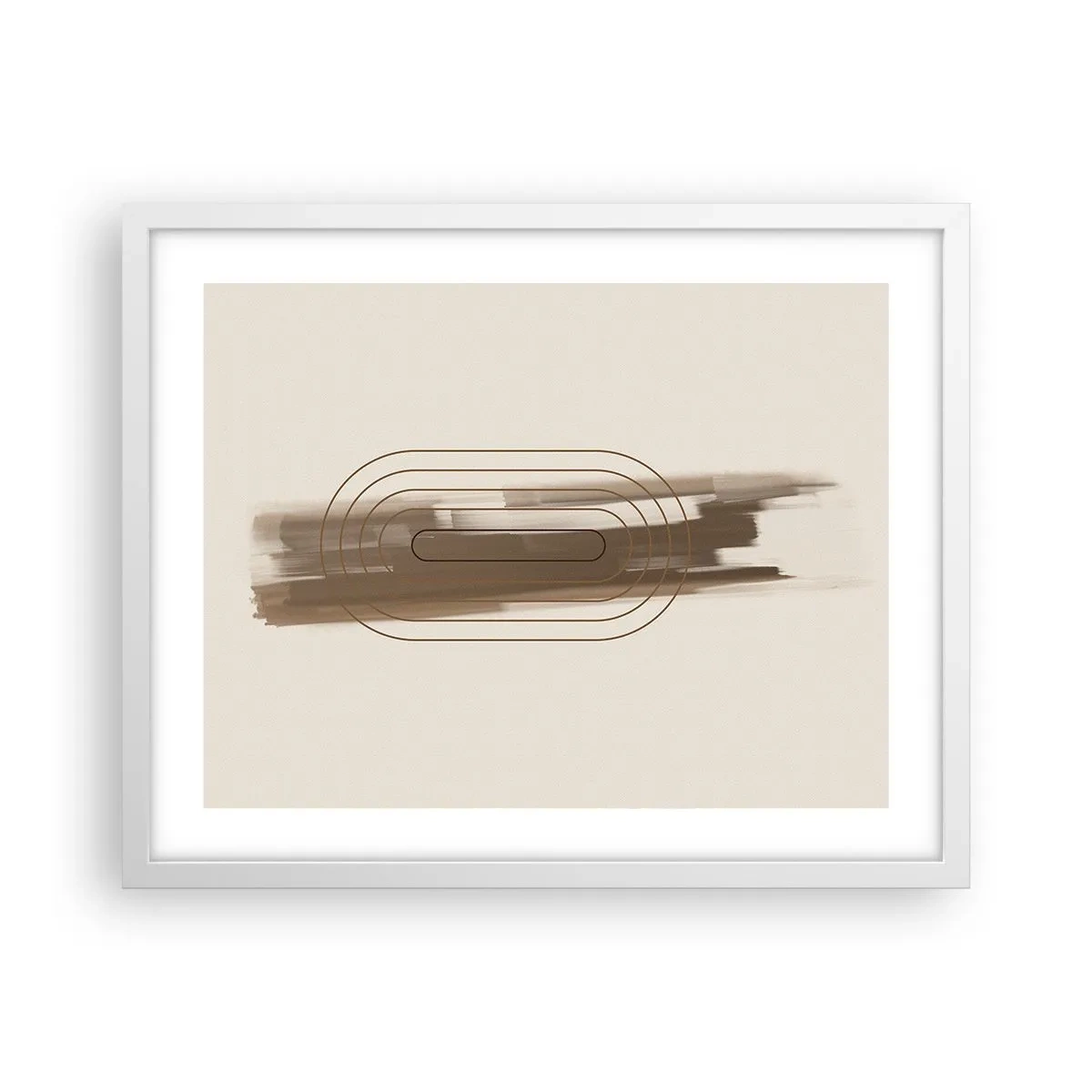 Poster în ramă albă - O adiere de gri - 50x40 cm