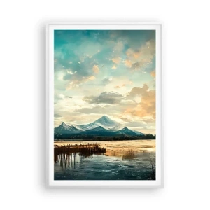 Poster în ramă albă - Sub protecția cerului - 70x100 cm