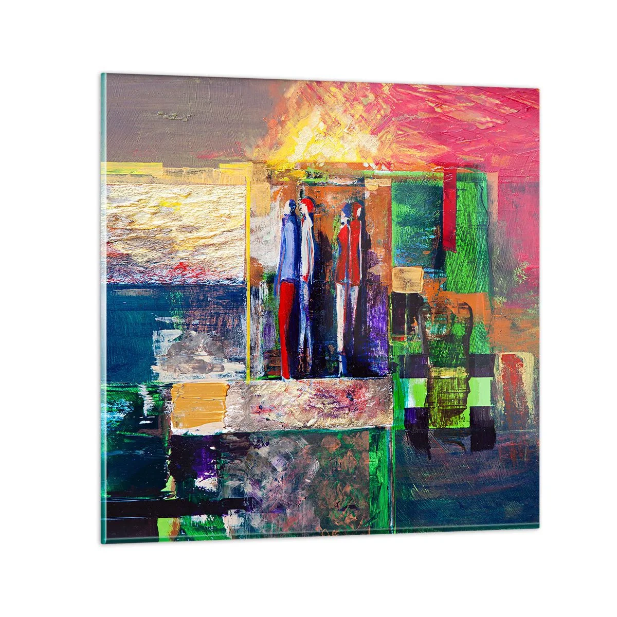 Tablou pe sticlă - Relații și emoții - 40x40 cm