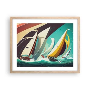 Poster în ramă de stejar deschis - Voinici și învingători - 50x40 cm