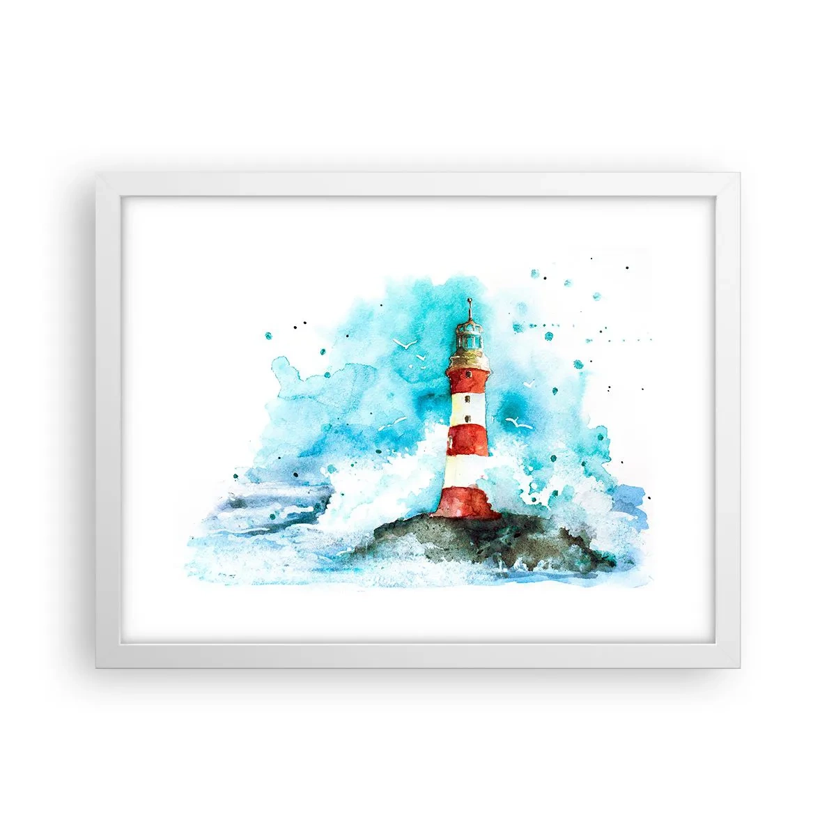 Poster în ramă albă - Unitatea forțelor naturii - 40x30 cm