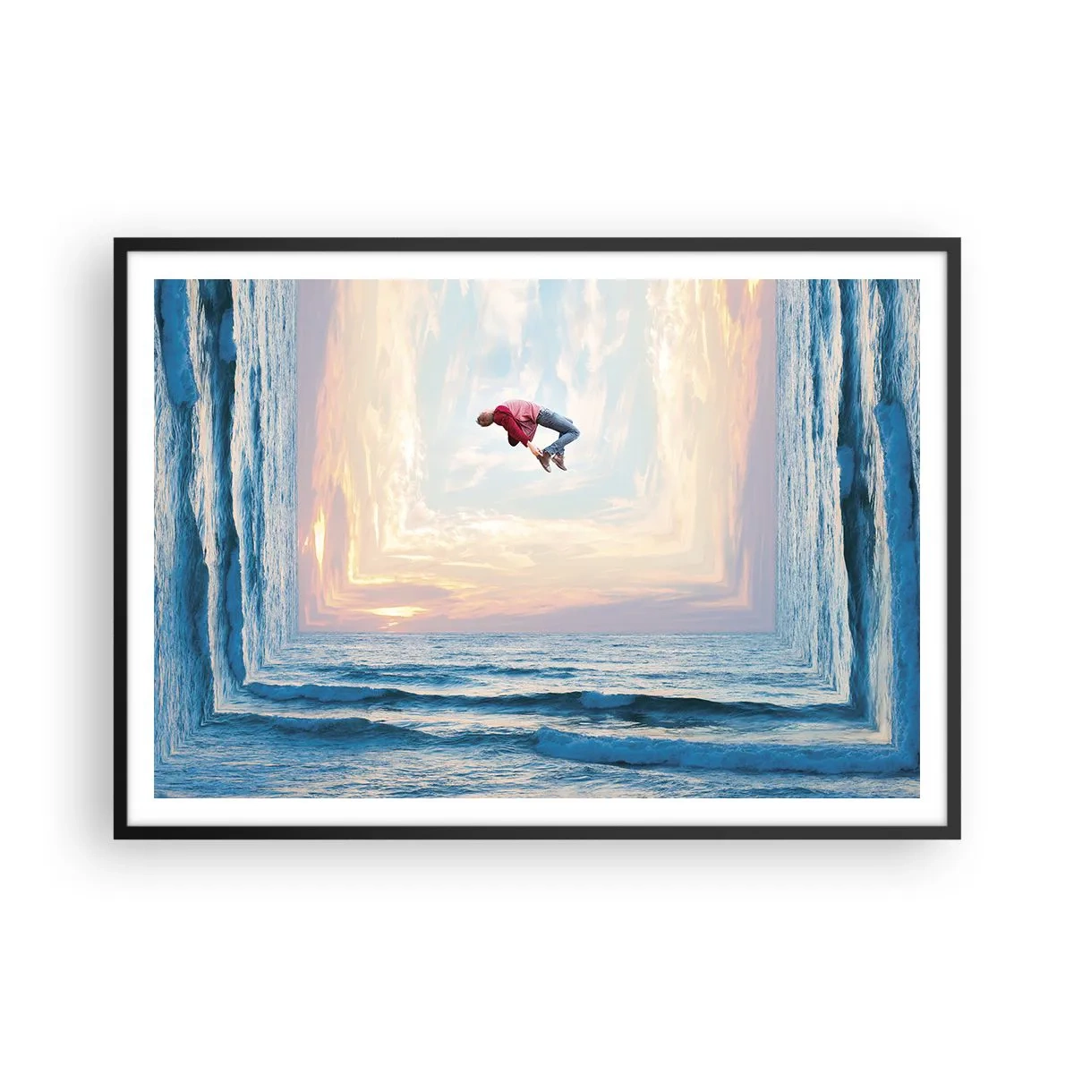 Poster în ramă neagră - Spre o altă dimensiune - 100x70 cm