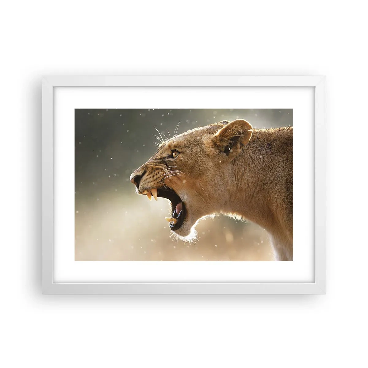 Poster în ramă albă - Încearcă să nu asculți - 40x30 cm