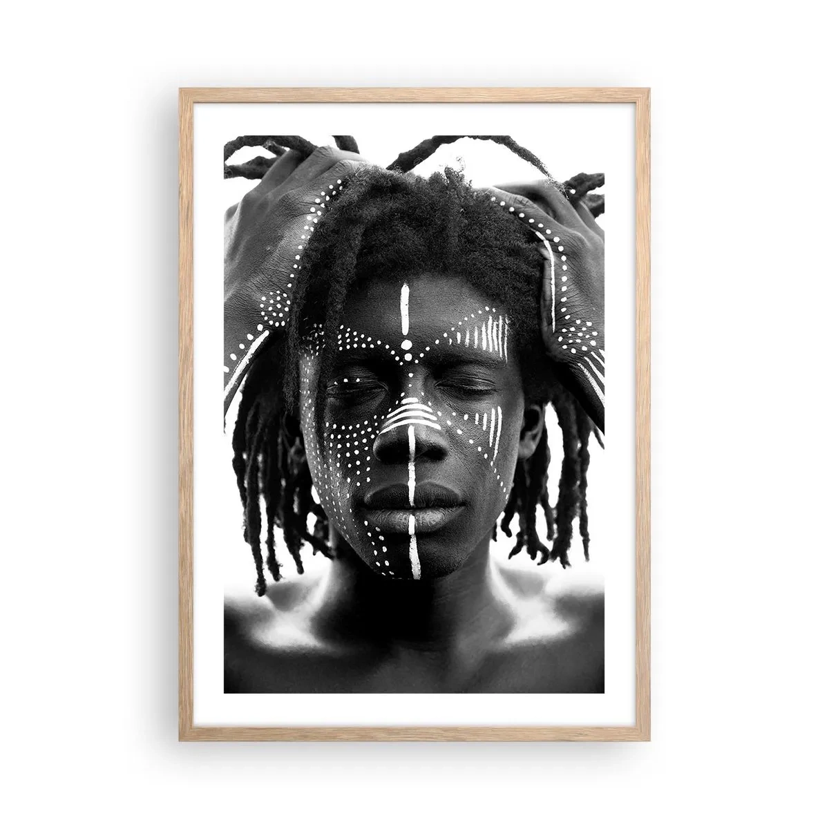 Poster în ramă de stejar deschis - Unde ești? - 50x70 cm