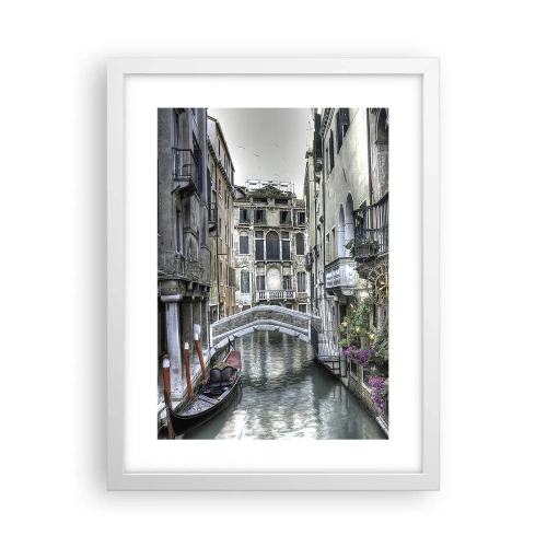Poster în ramă albă - Timp de secole în reverie tăcută - 30x40 cm