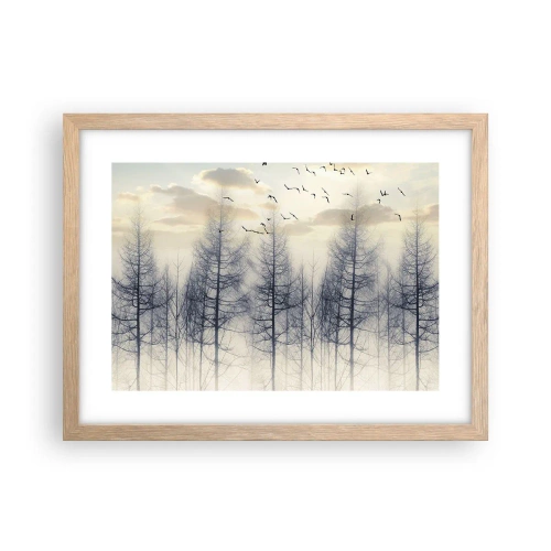 Poster în ramă de stejar deschis - Spiritele pădurii - 40x30 cm