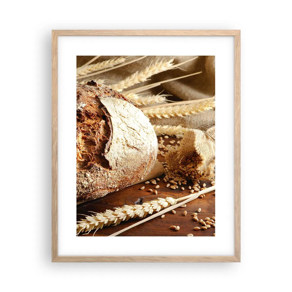Poster în ramă de stejar deschis - Apetisantă, parfumată, crocantă - 40x50 cm