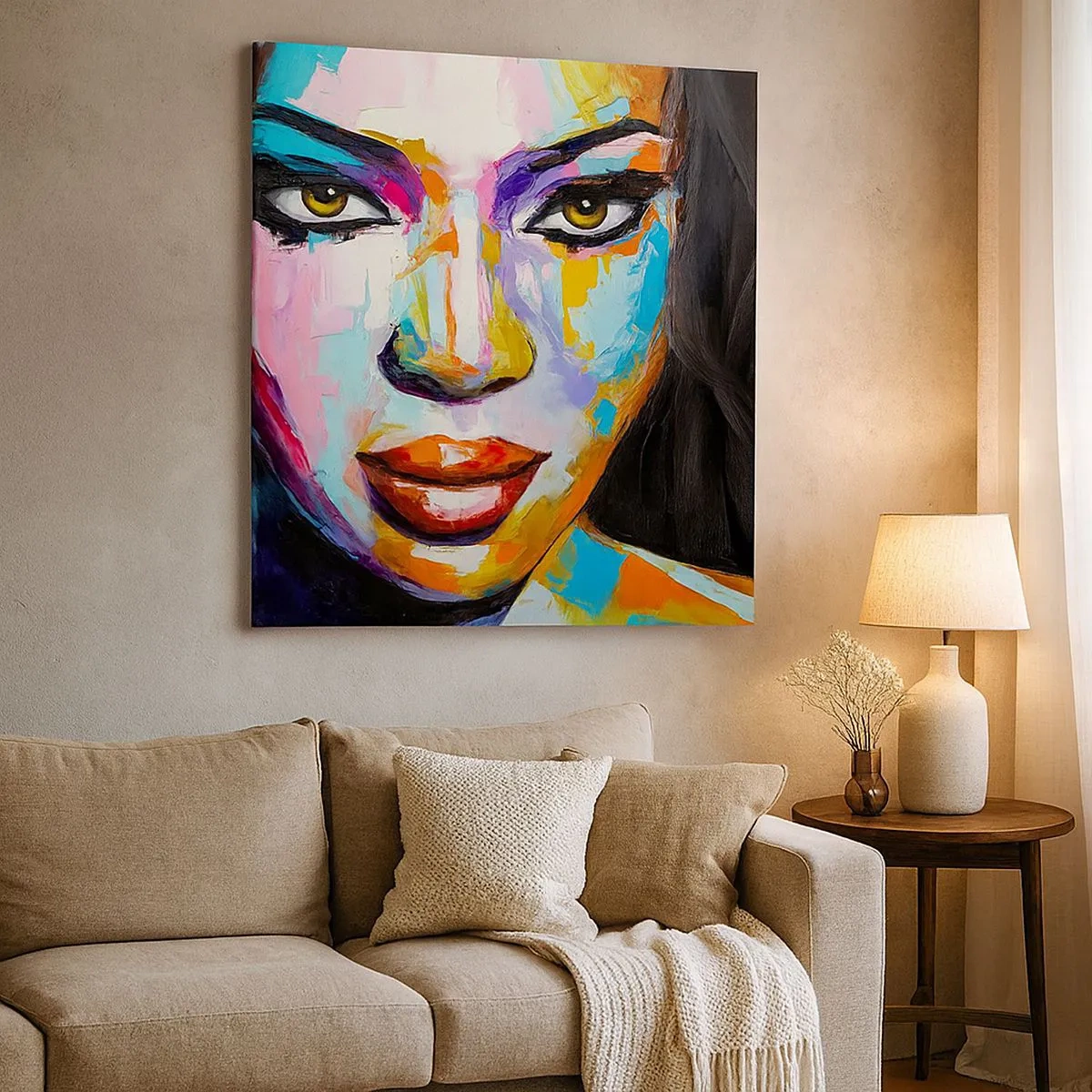 Tablou pe pânză - Nu-ți poți lua ochii de la - 30x30 cm