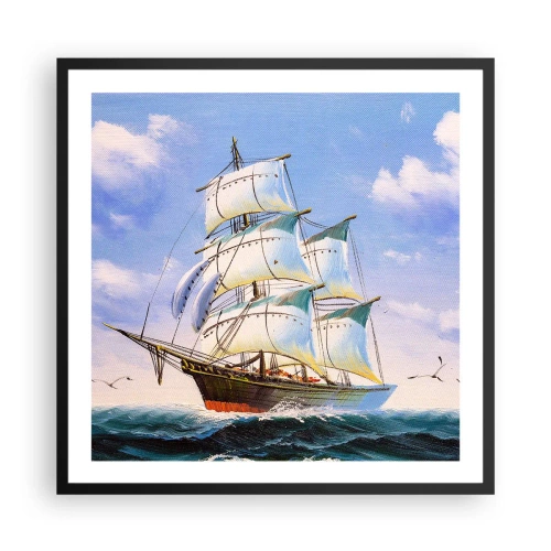 Poster în ramă neagră - Cu mândrie în vânt - 60x60 cm