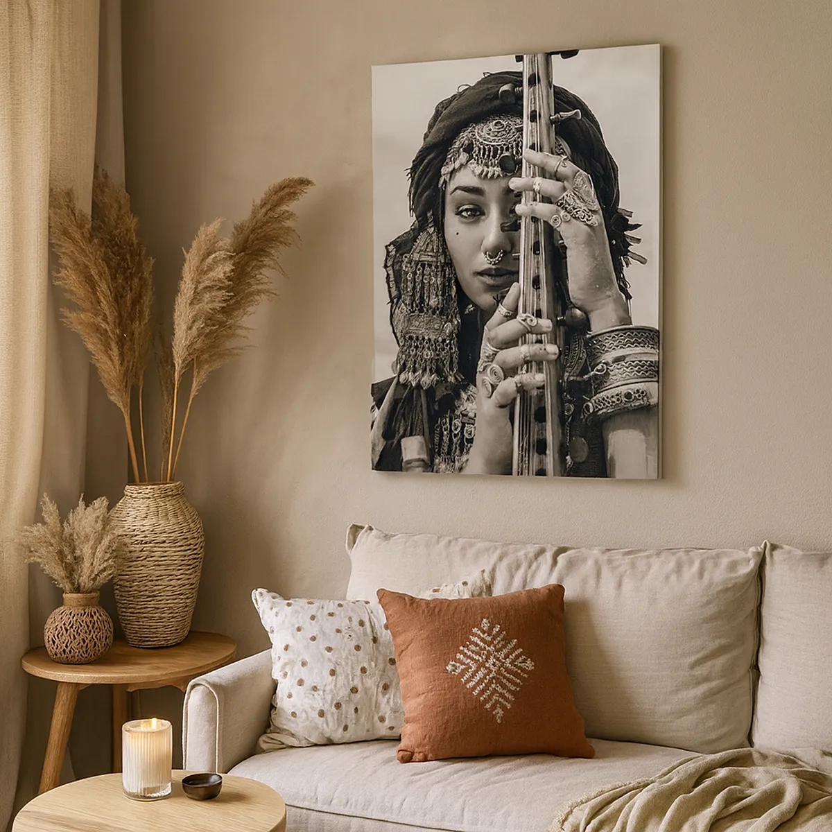 Tablou pe pânză - Muzica orientală în sine - 50x70 cm