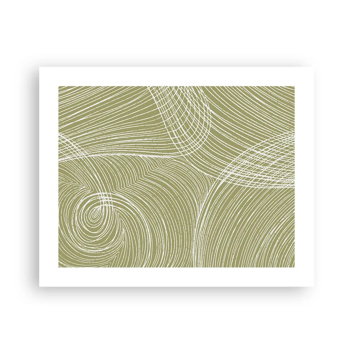 Poster - Abstracție complicată în alb - 50x40 cm