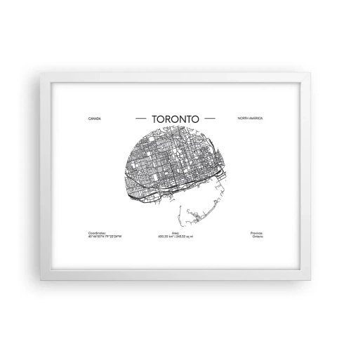 Poster în ramă albă - Anatomia Toronto - 40x30 cm