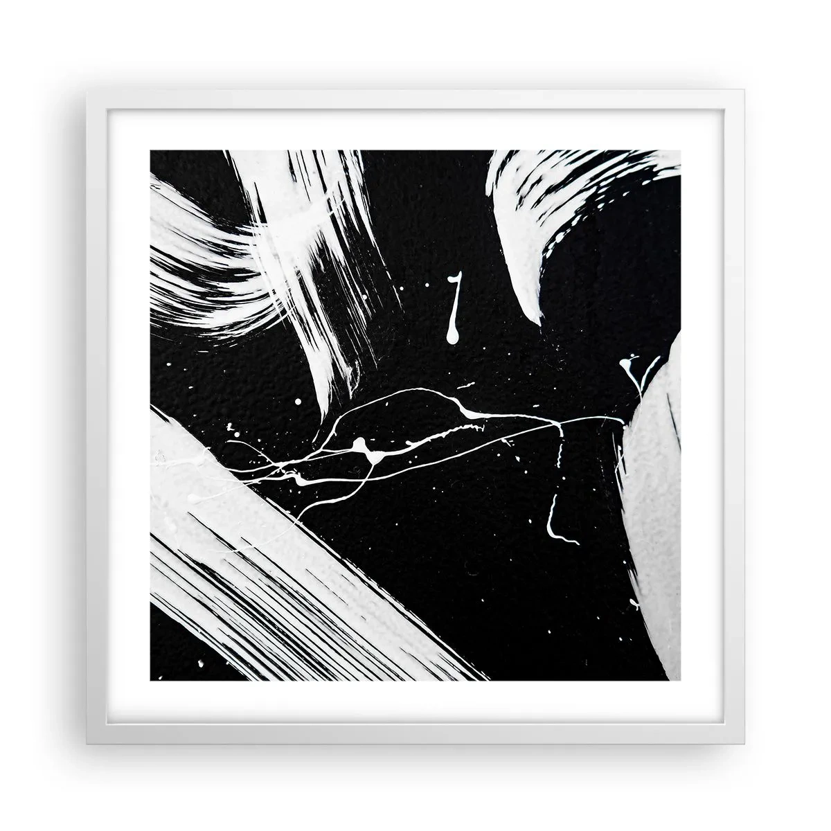 Poster în ramă albă - Abisul întunericului - 50x50 cm