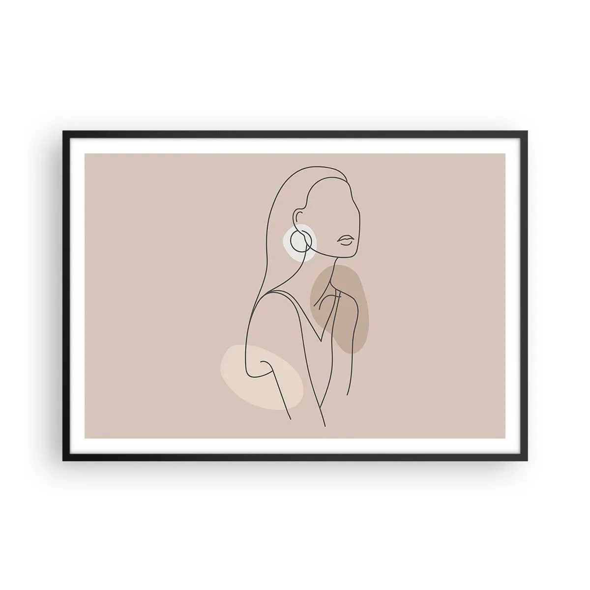 Poster în ramă neagră - Icoana fecioarei - 100x70 cm