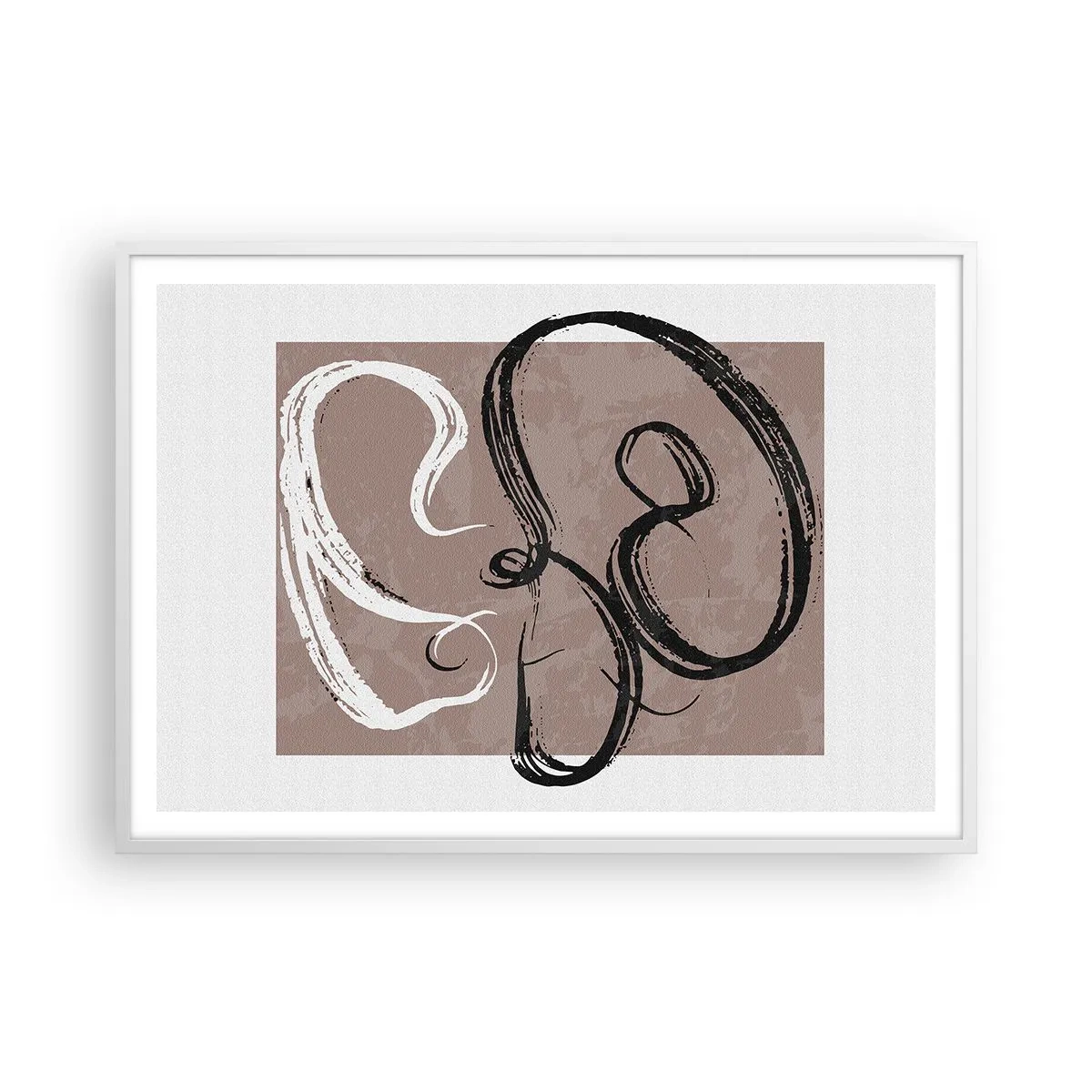 Poster în ramă albă - Compoziția - căutarea plenitudinii - 100x70 cm