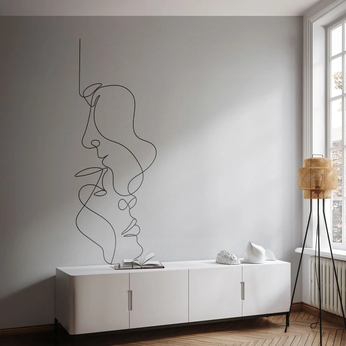 Tapet Premium Sand - Dorință vorace - Grafică, Cuplu îndrăgostit, Pup - 350x256 cm