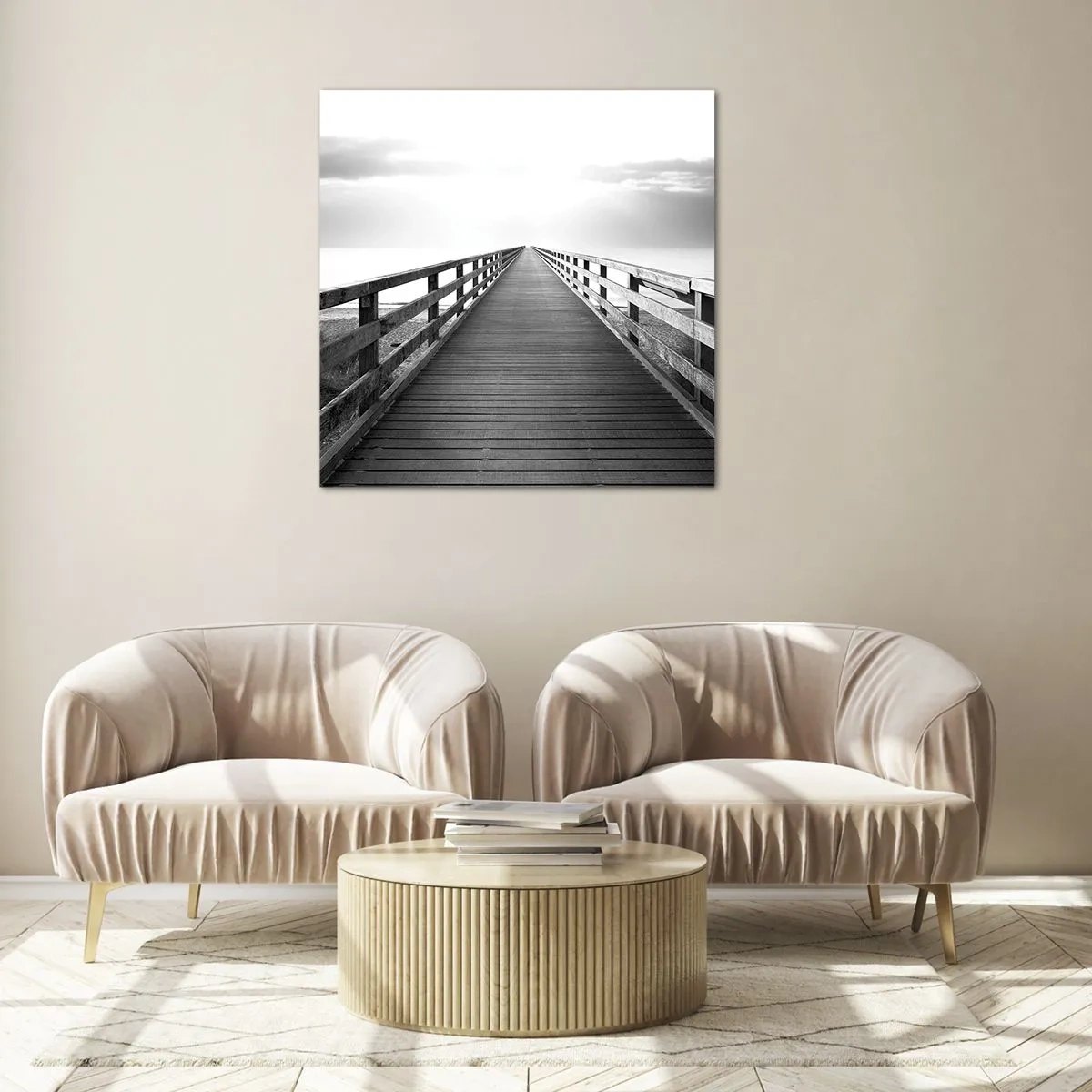 Tablou pe sticlă - Departe, departe... - 70x70 cm