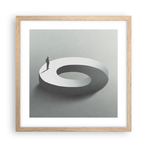 Poster în ramă de stejar deschis - Înțelegi ceva? - 40x40 cm