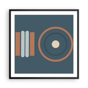 Poster în ramă neagră - Esența problemei - 60x60 cm