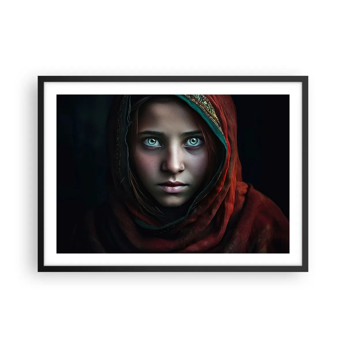 Poster în ramă neagră - Prințesa orientală - 70x50 cm