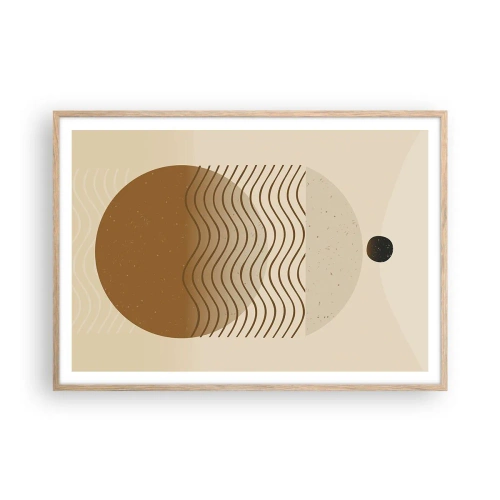 Poster în ramă de stejar deschis - Despre originea figurilor geometrice - 100x70 cm