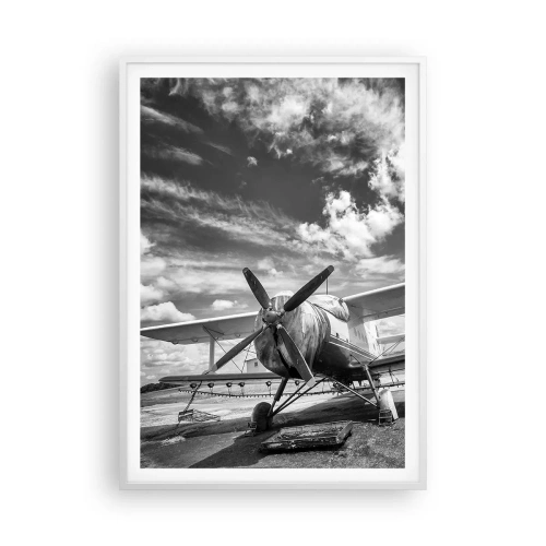 Poster în ramă albă - Abia aștept! - 70x100 cm