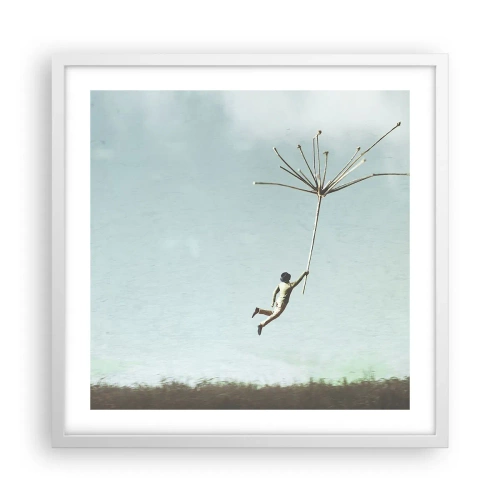 Poster în ramă albă - Zmeuri, suflante, vânt - 50x50 cm
