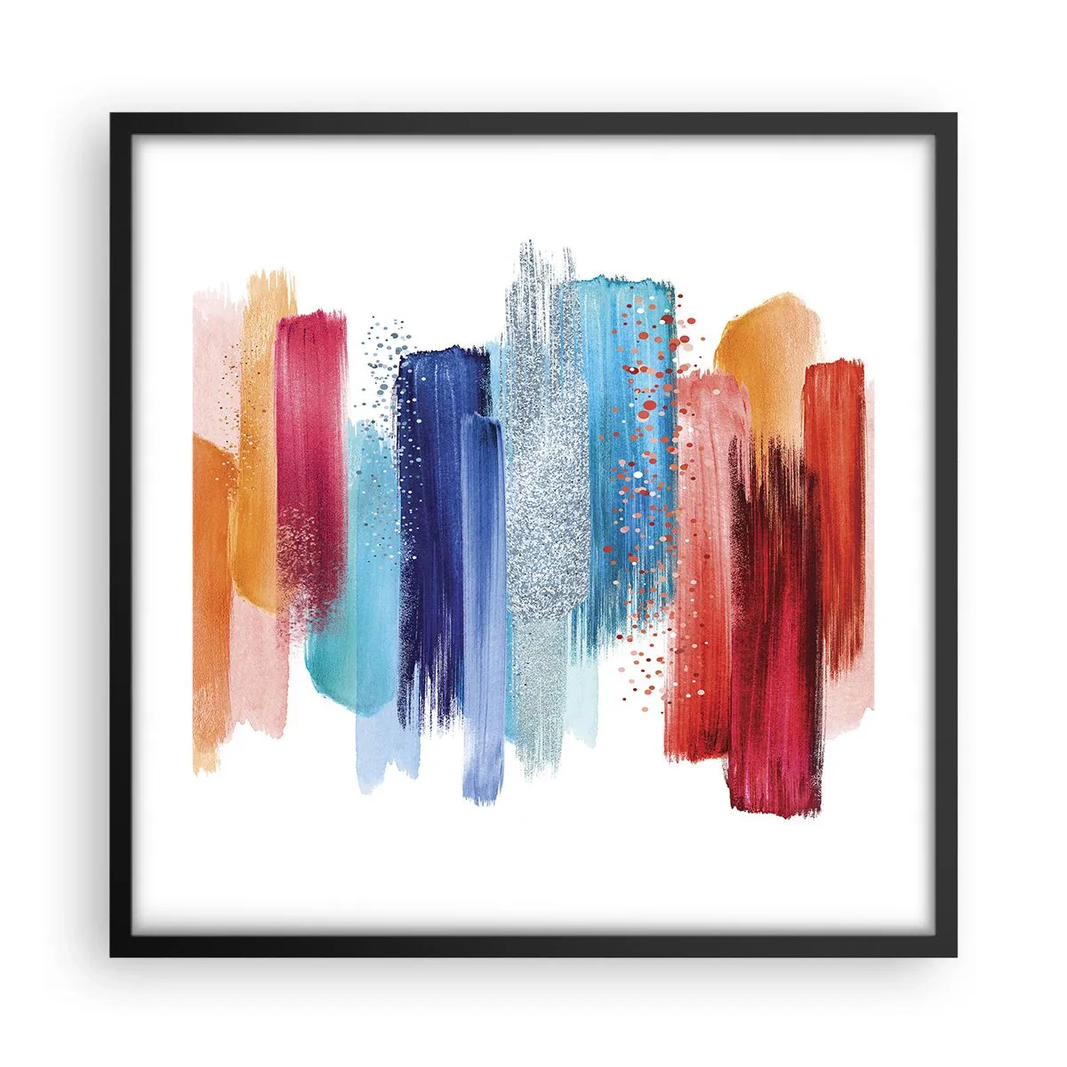 Poster în ramă neagră - Sus și jos  - 50x50 cm