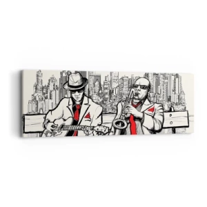 Tablou pe pânză - Improvizație la New York - 90x30 cm