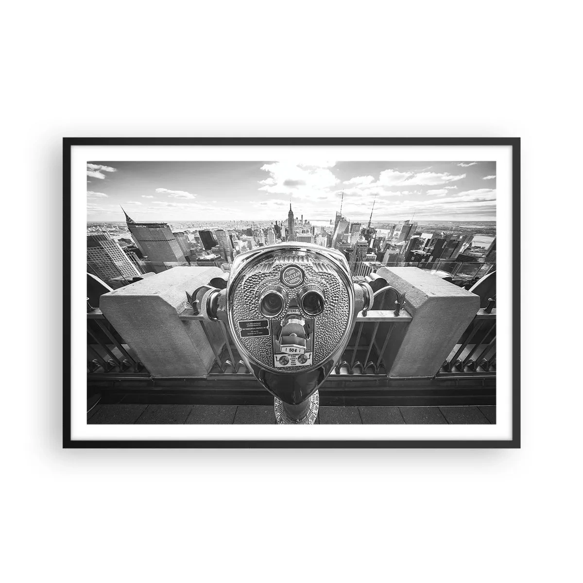 Poster în ramă neagră - Orașul de deasupra orașelor - 91x61 cm