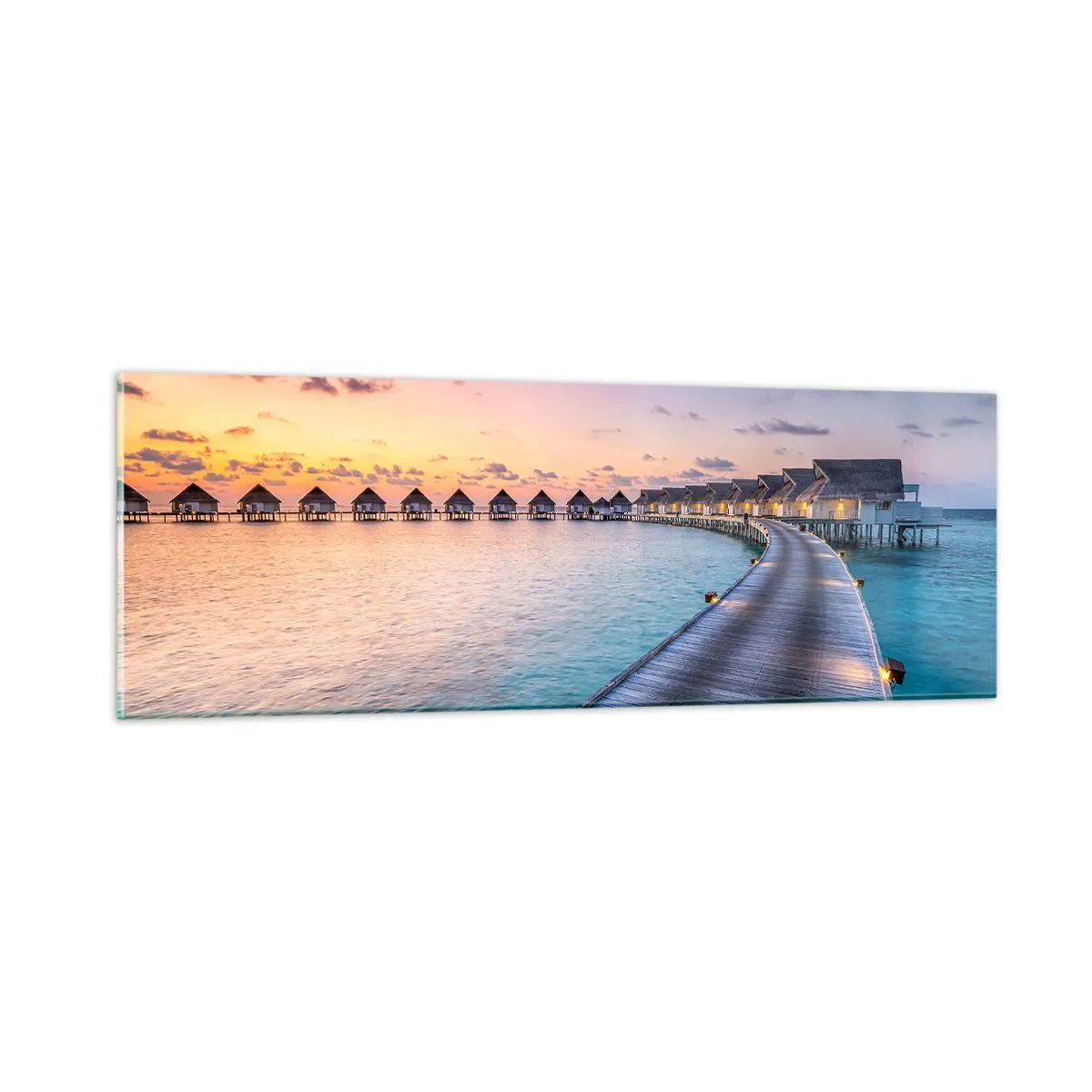 Tablou pe sticlă - Vacanță - înapoi la sursă - 90x30 cm